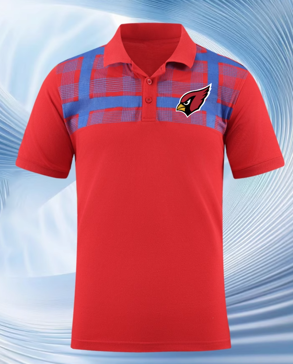 Arizona Cardinals red Men 2025 NFL polo T shirt